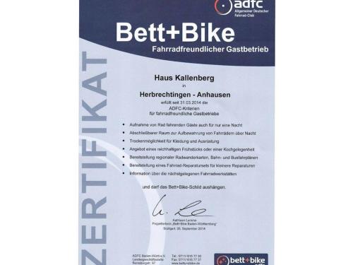 Certifikát, hodnocení, plakát nebo jiný dokument vystavený v ubytování in Haus Kallenberg