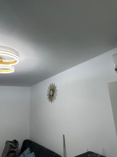 una flor en el techo de una habitación en Apartament Saturn Beta, en Mangalia