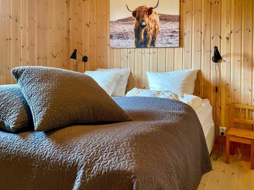 Postel nebo postele na pokoji v ubytování Cosy Cabin By Golsfjellet Ski Resort