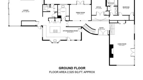 a floor plan of the ground floor of a house at Malvasia by AvantStay Luxe Wine Country Retreat in Santa Rosa
