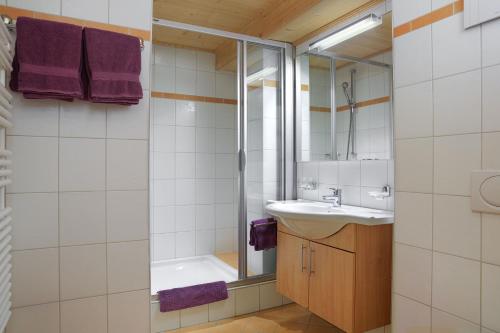 Koupelna v ubytování Hotel La Prairie