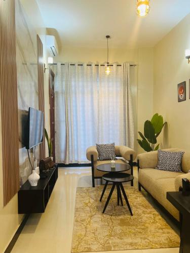 Χώρος καθιστικού στο Luna Apartment