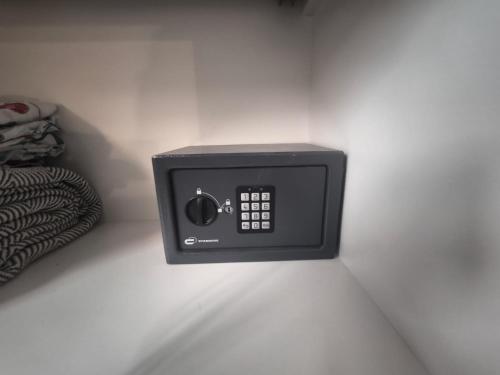 a black electrical outlet on a white wall at Golf Villa 18 Los Abrigos in Los Abrigos