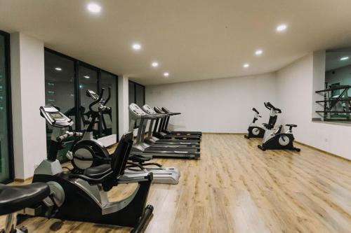 Fitness centrum a/nebo fitness zařízení v ubytování Krystal Bakuriani resort hotel 202C