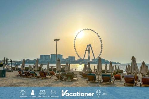 Vacationer Holiday Homes I Royale 3 Bedroom I Steps to JBR Beach I Jumeirah I Free Gym, Pool, Parking & Wi-Fi