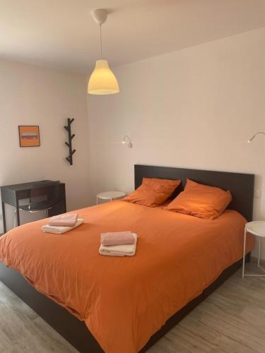 Llit o llits en una habitació de Échappée Brionnaise