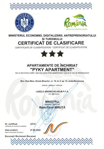 a letter of intent for a certificate of citizenship on a fake diploma at Pyky Apartment in Baia Mare