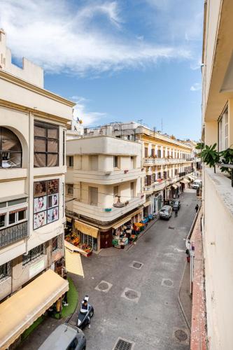 an overhead view of a city street with buildings at Maison Alcazar in Tangier
