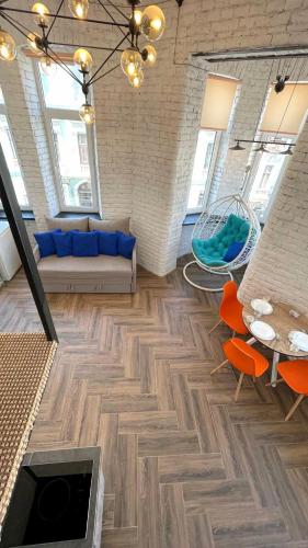 Posezení v ubytování Квартира-студія в центрі міста біля Ратуші