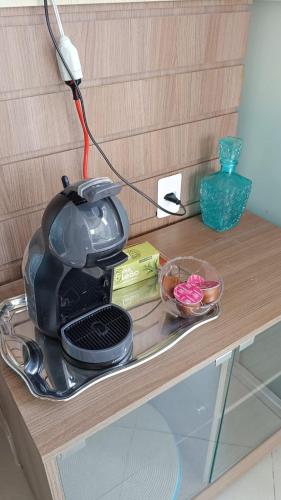 Dapur atau dapur kecil di Estanconfor Flat Alto Padrão Quadra da Praia
