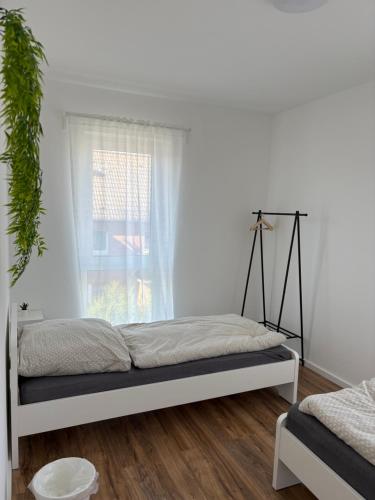 Katil atau katil-katil dalam bilik di Schöne Wohnung in ruhiger Lage