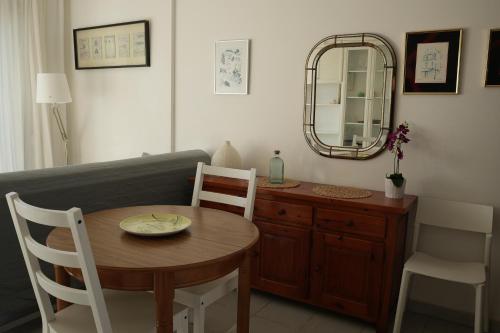 Quiet Studio in Fenals with Balcony, Pool and Workspace for Medium-Term Rental