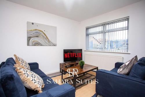 Posezení v ubytování Modern 3-Bed Blyth Stay - Ideal for Contractors & Families - Free Parking