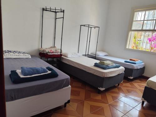 WR7 hostel SP EXPO a 5 min da expoにあるベッド