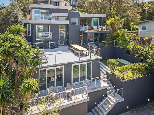 Bygningen som feriehuset ligger i