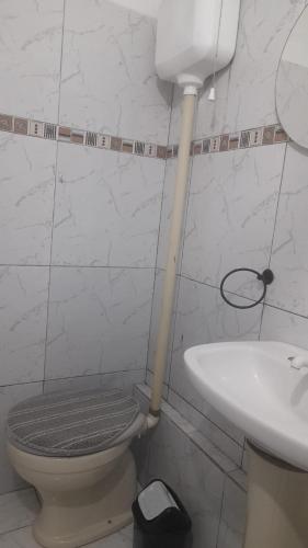 a bathroom with a toilet and a sink at Duplex En Iguazu in Puerto Iguazú