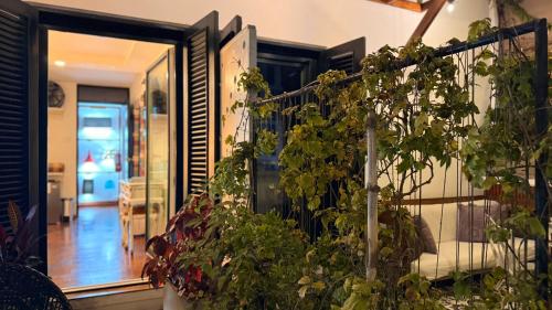 a house with lots of plants on the side of it at La Casa del Viajero in Lima