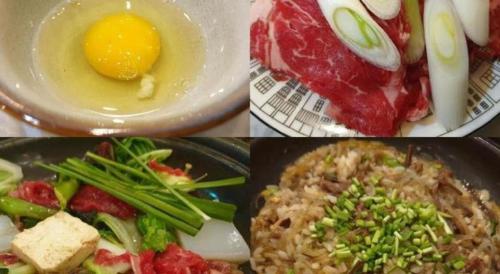 a series of four pictures of different food items at Hotel Haus in Gapyeong