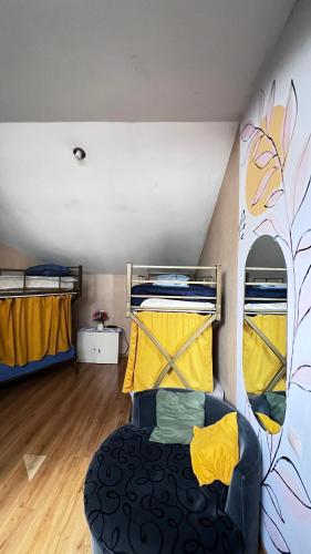 Hostel 13にあるシーティングエリア