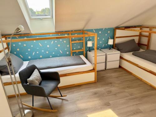 Postel nebo postele na pokoji v ubytování Ferienwohnung Anthonyraj