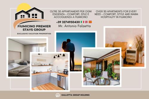a collage of photos of a home at Il Nido nel Verde - Fiumicino Airport - Self Check-In in Fiumicino