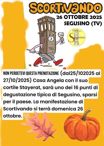 a flyer for a pumpkin festival with a cartoon book at CASA ANGELA Stayerat a SEGUSINO Valdobbiadene in Segusino