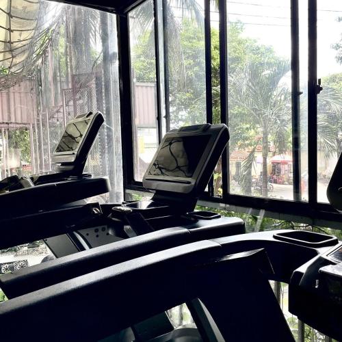 a row of empty seats in a waiting room at Tân Bình Hotel in Ho Chi Minh City