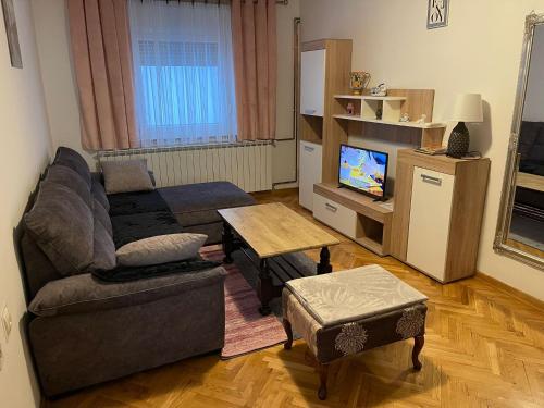 a living room with a couch and a table at Apartment Dada in Bjelovar