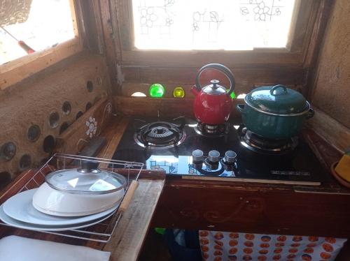 Dapur atau dapur kecil di Alojamiento económico valle de Elqui