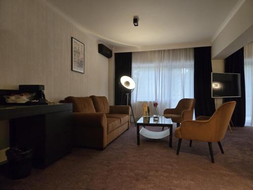 Hotel Dumbravaにあるシーティングエリア