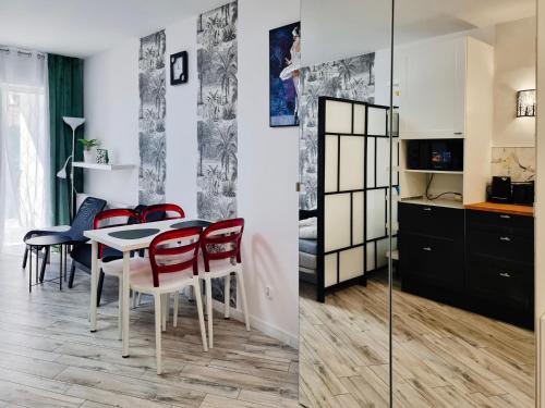 Кухня или мини-кухня в visit baltic - Plac Słowiański Studio PS36
