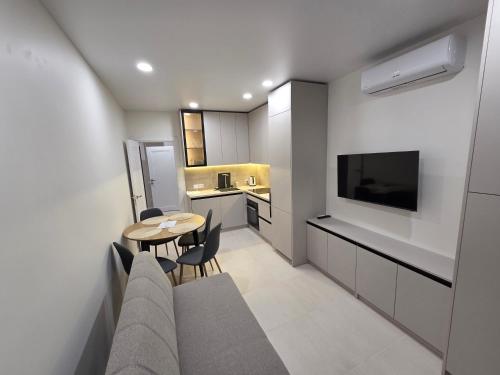 Kuchyň nebo kuchyňský kout v ubytování Truskavets Platinum Apartment 49,50