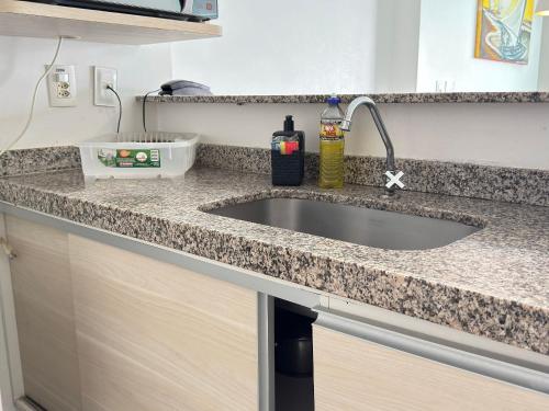 Kuchyň nebo kuchyňský kout v ubytování Beach Class Fortaleza