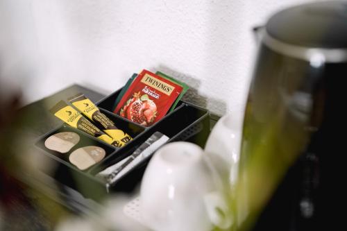 a box of food sitting on top of a counter at Hotel & Restaurant Nollen in Hosenruck