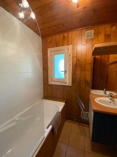 Vonios kambarys apgyvendinimo įstaigoje Chalet Le Lezard