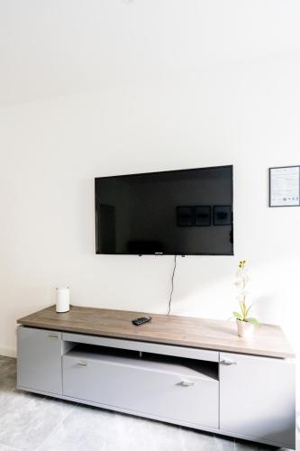 TV a/nebo společenská místnost v ubytování Quiet apartment near Vienna - 60m2 - 24h check-in - for business and family