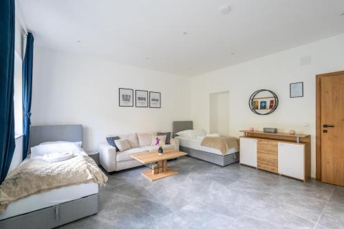 Posezení v ubytování Quiet apartment near Vienna - 60m2 - 24h check-in - for business and family