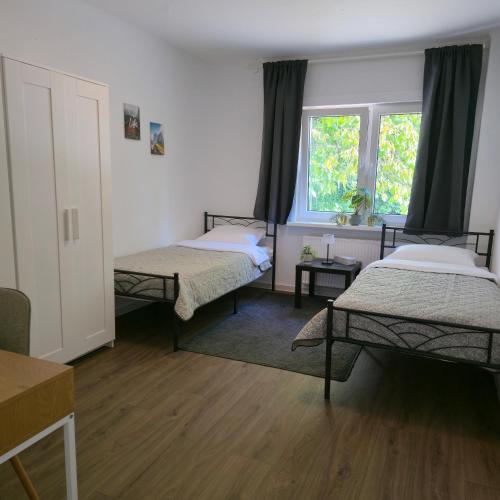 Ένα ή περισσότερα κρεβάτια σε δωμάτιο στο Seehafen Hostel Bergedorf