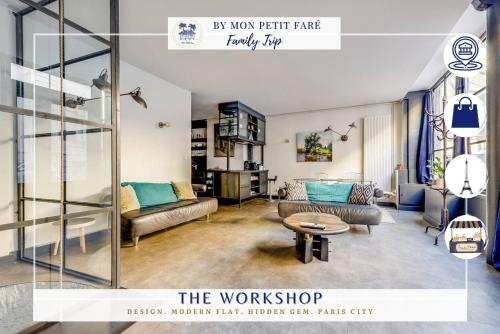 L'Atelier - Loft rénové en souplex - Tour Eiffel