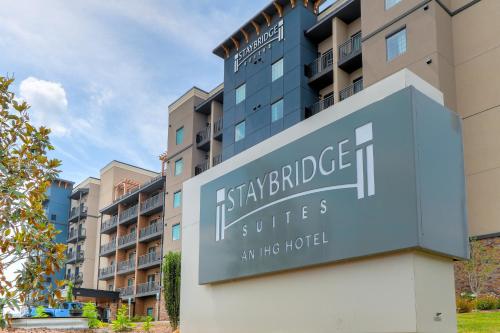 a building with a sign for an apartment building at Staybridge Suites Pigeon Forge - Smoky Mtns by IHG in Pigeon Forge