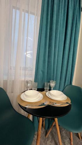 Гостиная зона в Cozy 2-room apartment in the center of Irpin