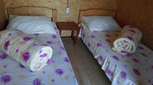 Un pat sau paturi într-o cameră la Călăreții lui Țepes