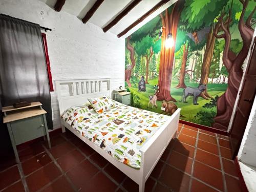Una cama o camas en una habitación de Beautiful House in the Mountains