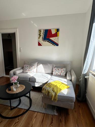 Et opholdsområde på Komfortable Stadtwohnung mit Terrasse