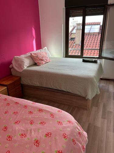 Vivienda rosa barrio húmedo