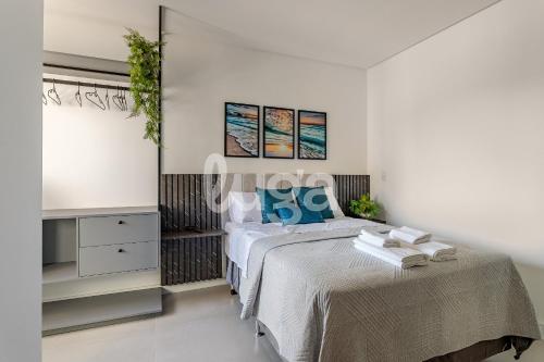 Postel nebo postele na pokoji v ubytování Conforto & Lazer – Oásis de Itapema