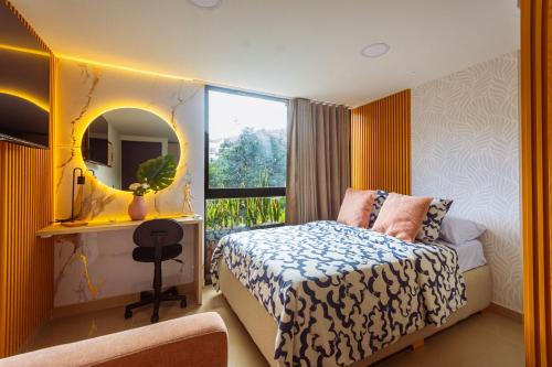 Katil atau katil-katil dalam bilik di Edificio Comuna Loft