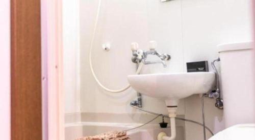 a bathroom with a sink and a toilet at HOSTEL LUND I -Oimachi- in Tokyo