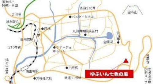 a map at Yufuin Onsen Yufuin Nanairo no Kaze in Yufuin