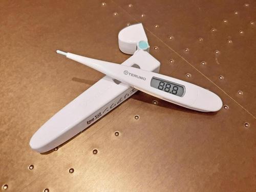 a remote control sitting on top of a table at Hotel Areaone Miyazaki in Miyazaki